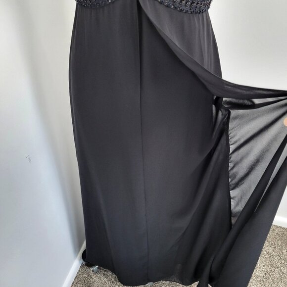 Marina Y2K Lace Beaded Formal Maxi Evening Gown Size 4  Dark Fairy Whimsigoth - Picture 9 of 14